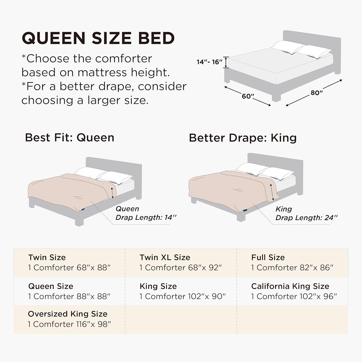 imageBedsure Comforters Queen Size Duvet Insert All Season Bed Comforter Quilted Down Alternative Duvet Box Stitched Comforter with Corner Tabs Machine Washable 88 x 88 Inches WhiteBlackGrey