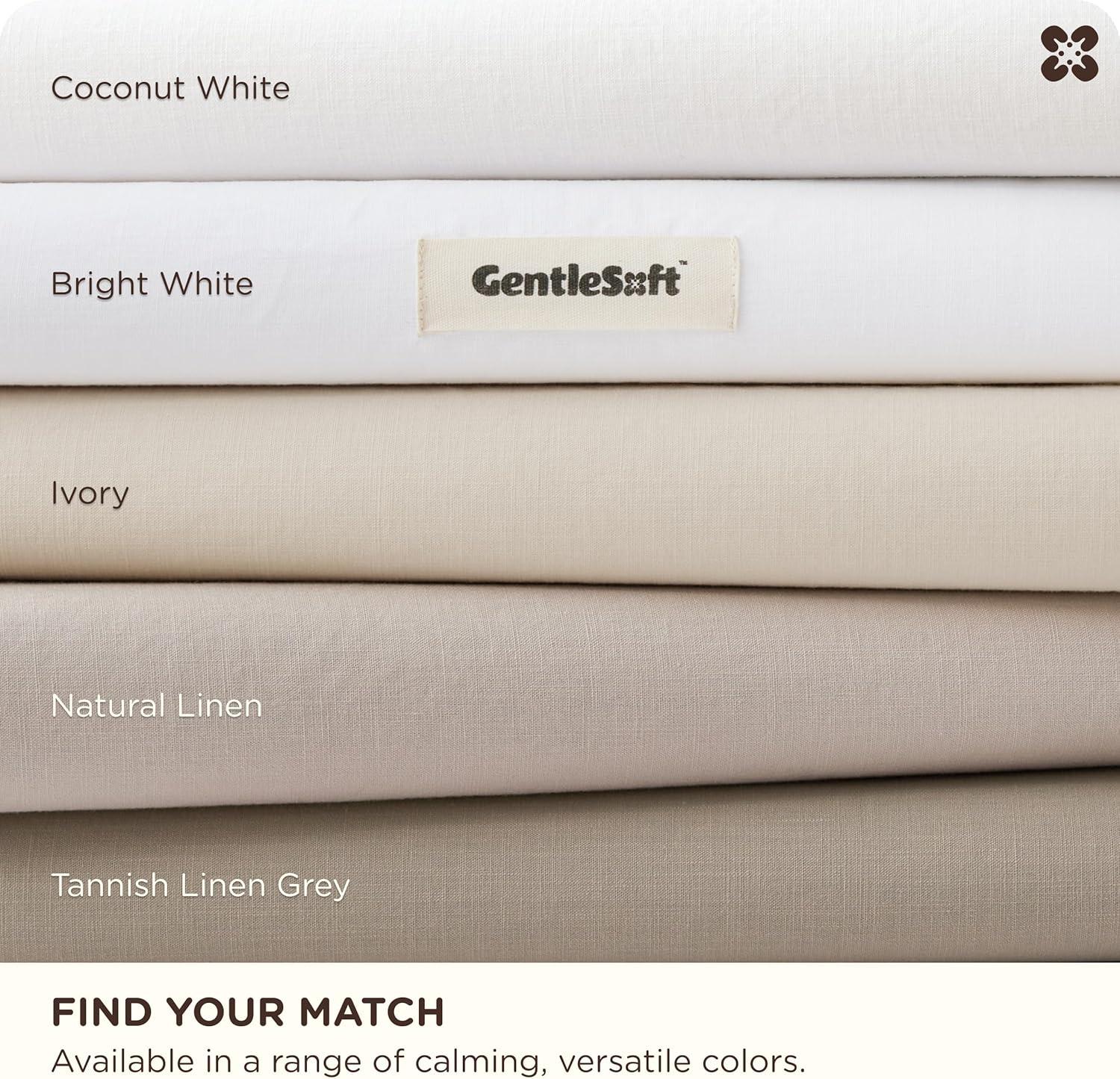 imageBedsure Cotton Duvet Cover Queen Luxury Slub Weave 100 Cotton Duvet Cover with a Linen Like Textured Easy Change Durable Bedding Coconut White 90quot x 90quot32 Slub Natural Linen No Comforter