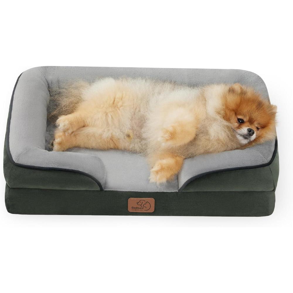 imageBedsure XL Orthopedic Dog Bed for Extra Large Dogs  Washable XLarge Dog Cat Bed Waterproof Comfort Dogs Couch Sofa with Washable Removable Cover Pet Bed with Nonskid Bottom Red 42quotDark Green