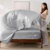 Bedsure Queen Comforter Set – 7 Pieces Reversible Beige Bedding, Queen Size Bed Set for All Seasons, Bed in a Bag with Down Alternative Comforter, Sheets, Pillowcases & Shams(14 – Slate Blue)