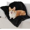 Bedsure Waterproof Dog Blankets for Large Dogs – Calming Cat Blanket for Couch Protector Washable, Long Faux Fur Pet Throw Blanket for Puppy, Reversible Furniture Protection, 50″x60″, Brown(Black)