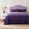 Bedsure Comforters Queen Size Duvet Insert, All Season Bed Comforter, Quilted Down Alternative Duvet, Box Stitched Comforter with Corner Tabs, Machine Washable, 88 x 88 Inches (White)(Purple/Pale Purple)