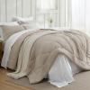 Bedsure Queen Comforter Set – 7 Pieces Reversible Beige Bedding, Queen Size Bed Set for All Seasons, Bed in a Bag with Down Alternative Comforter, Sheets, Pillowcases & Shams(10 – Beige & White)