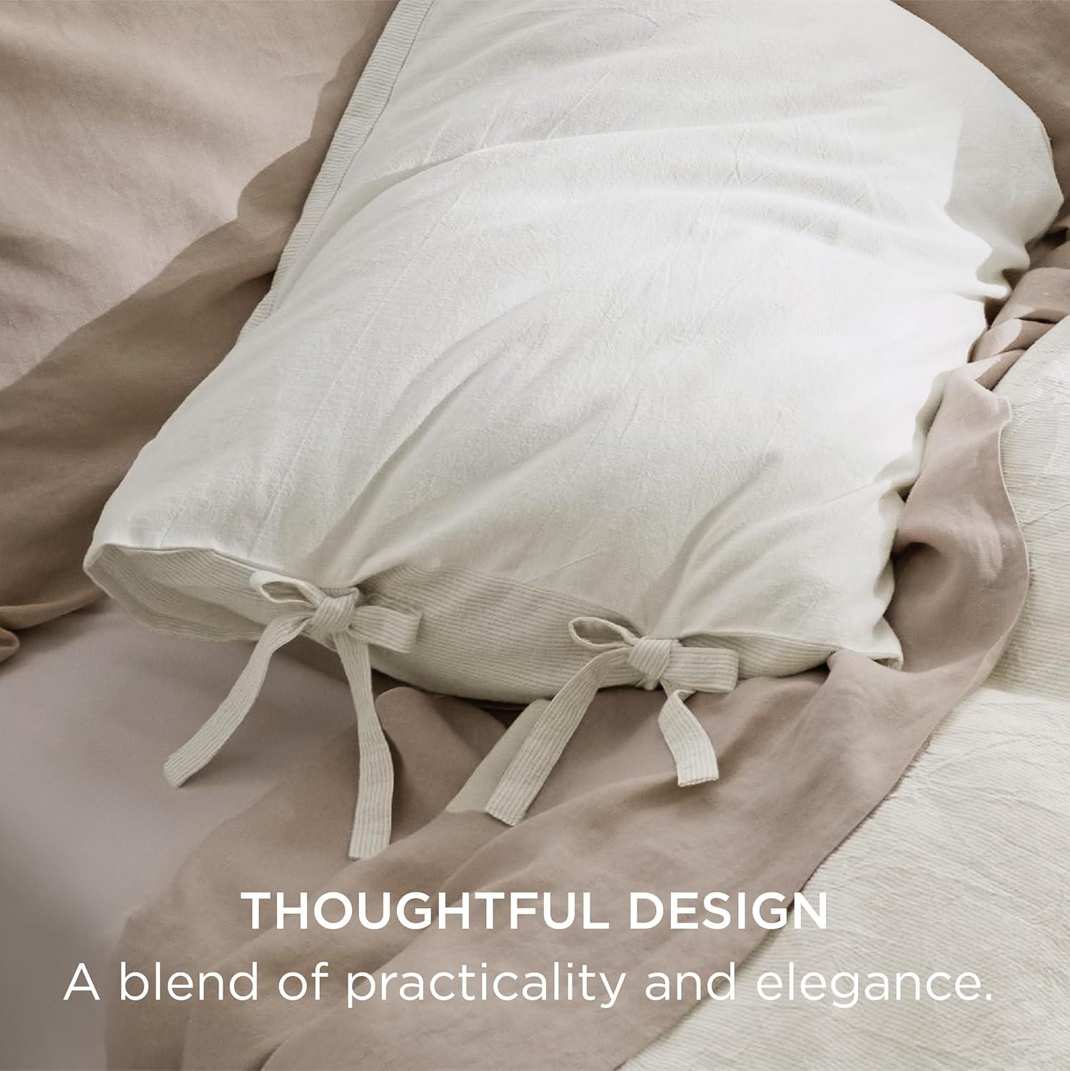 imageBedsure Duvet Cover Queen Size MoistureWicking Silky Eucalyptus Lyocell Cotton Hybrid Comforter Cover Set for Hot Sleeper GentleSoft and Breathable Cooling Bedding Set Bright White01 White No Comforter