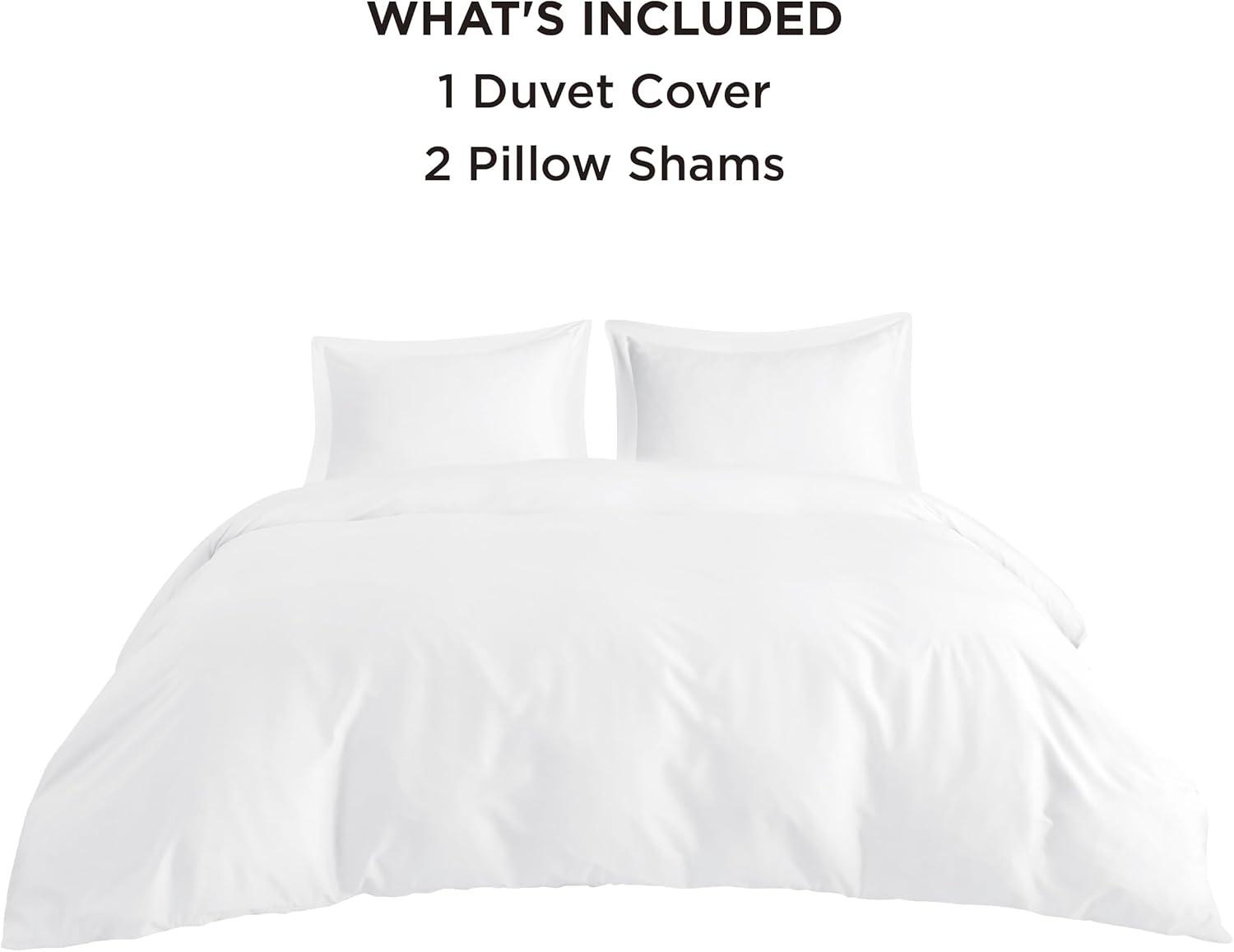 imageBedsure Duvet Cover Queen Size MoistureWicking Silky Eucalyptus Lyocell Cotton Hybrid Comforter Cover Set for Hot Sleeper GentleSoft and Breathable Cooling Bedding Set Bright White01 Bright White No Comforter