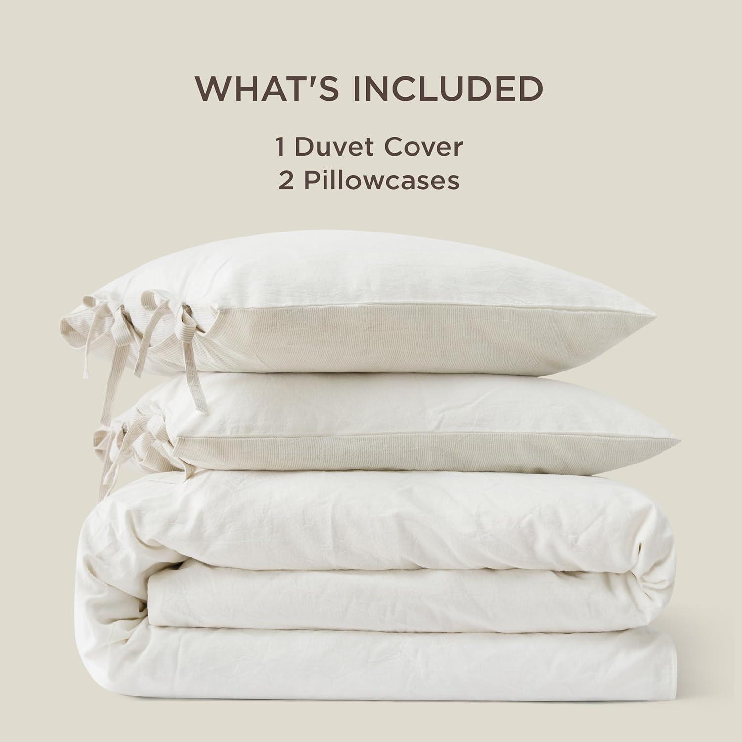 imageBedsure Duvet Cover Queen Size MoistureWicking Silky Eucalyptus Lyocell Cotton Hybrid Comforter Cover Set for Hot Sleeper GentleSoft and Breathable Cooling Bedding Set Bright White01 White No Comforter