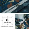 Bedsure Duvet Cover Queen Size – Reversible Terracotta Queen Duvet Cover Set with Zipper Closure, 3 Pieces Floral Patterned Bedding Set with 8 Corner Ties and 2 Pillow Shams(06 – Navy Blue Floral (No Comforter))