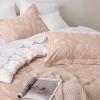Bedsure Duvet Cover Queen Size – Reversible Terracotta Queen Duvet Cover Set with Zipper Closure, 3 Pieces Floral Patterned Bedding Set with 8 Corner Ties and 2 Pillow Shams(05 – Dusty Rose (No Comforter))