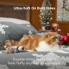 Bedsure Fluffy Christmas Comforter Set White Christmas Throw Blanket
