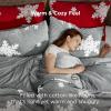 Bedsure Fluffy Christmas Comforter Set White Christmas Throw Blanket