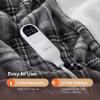 Bedsure Heated Blanket Throw – Flannel Sherpa Electric Blanket with Gingerbread Pattern, for Grandma, Heated Throw with 6 Heating Levels, 4 Time Settings, 3-Hour Auto-Off (50″x60″)(21 – Grey)