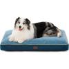 Bedsure Washable Dog Beds Large Sized Dog – 3 Inch Thicken Up to 80lbs Pet Mat Pillows with Removable Washable Cover, Grey(Blue)