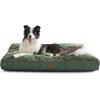 Bedsure Washable Dog Beds Large Sized Dog – 3 Inch Thicken Up to 80lbs Pet Mat Pillows with Removable Washable Cover, Grey(Green)