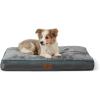 Bedsure Washable Dog Beds Large Sized Dog – 3 Inch Thicken Up to 80lbs Pet Mat Pillows with Removable Washable Cover, Grey(Grey)