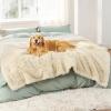 Bedsure Waterproof Dog Blankets for Medium Dogs – Calming Cat Blanket for Couch Protector Washable, Long Faux Fur Pet Throw Blanket for Puppy, Reversible Furniture Protection, 30″x40″, Cream(Cream)