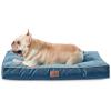 Bedsure Washable Dog Beds Large Sized Dog – 3 Inch Thicken Up to 80lbs Pet Mat Pillows with Removable Washable Cover, Grey(Blue)