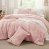 Bedsure Light Pink Twin XL Comforter Set – 3 Pieces Pinch Pleat Bed Set, Down Alternative Bedding Sets for All Season, 1 Comforter, 1 Pillowcase, 1 Decorative Pillow(01 – Light Pink)
