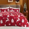 Bedsure Fluffy Christmas Comforter Set Queen Pink Christmas Blanket
