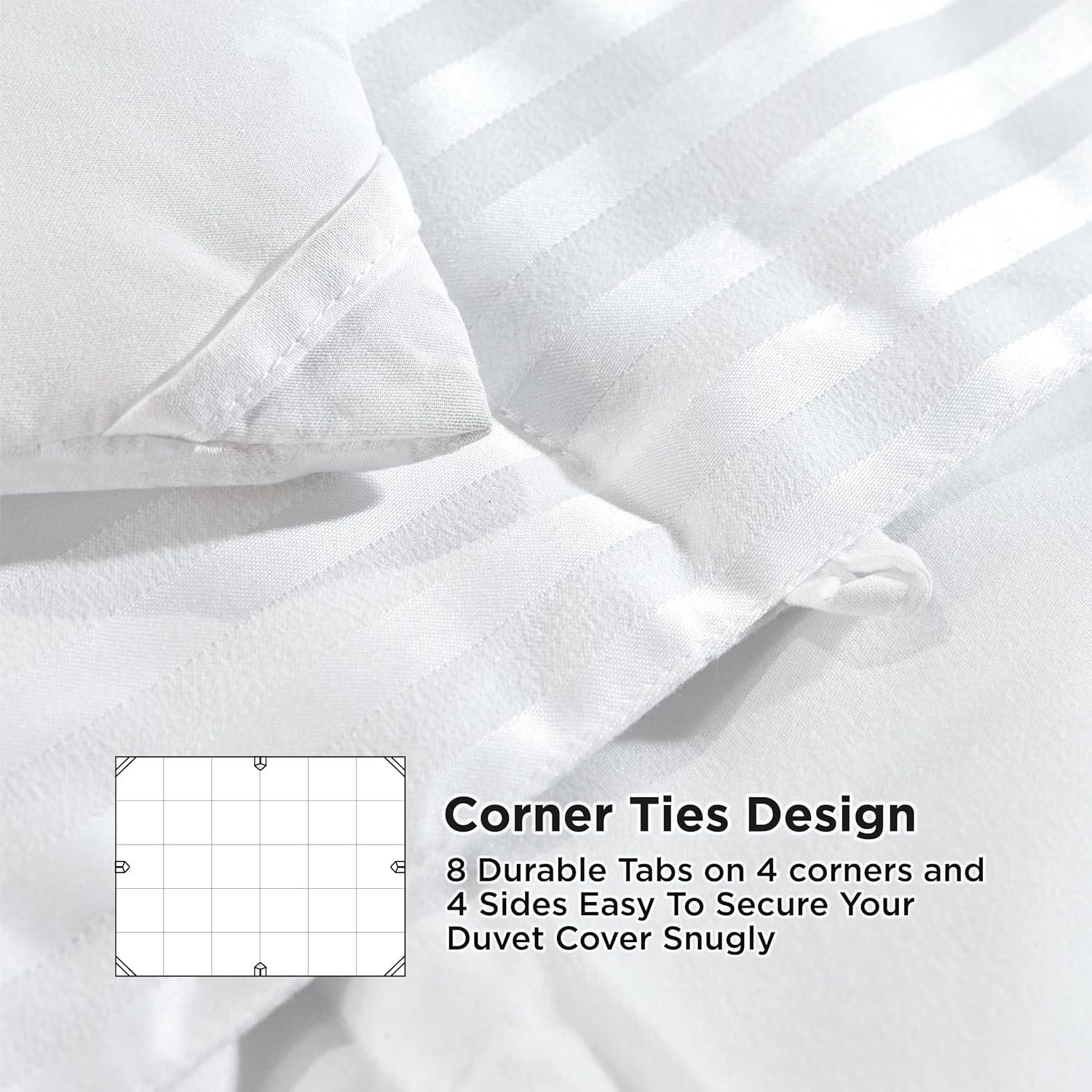 imageBedsure Duvet Insert Lightweight Comforter Quilted Cooling Duvet Insert Ultra Soft Down Alternative Comforter with Corner Tabs Twin Light Grey 68x88White
