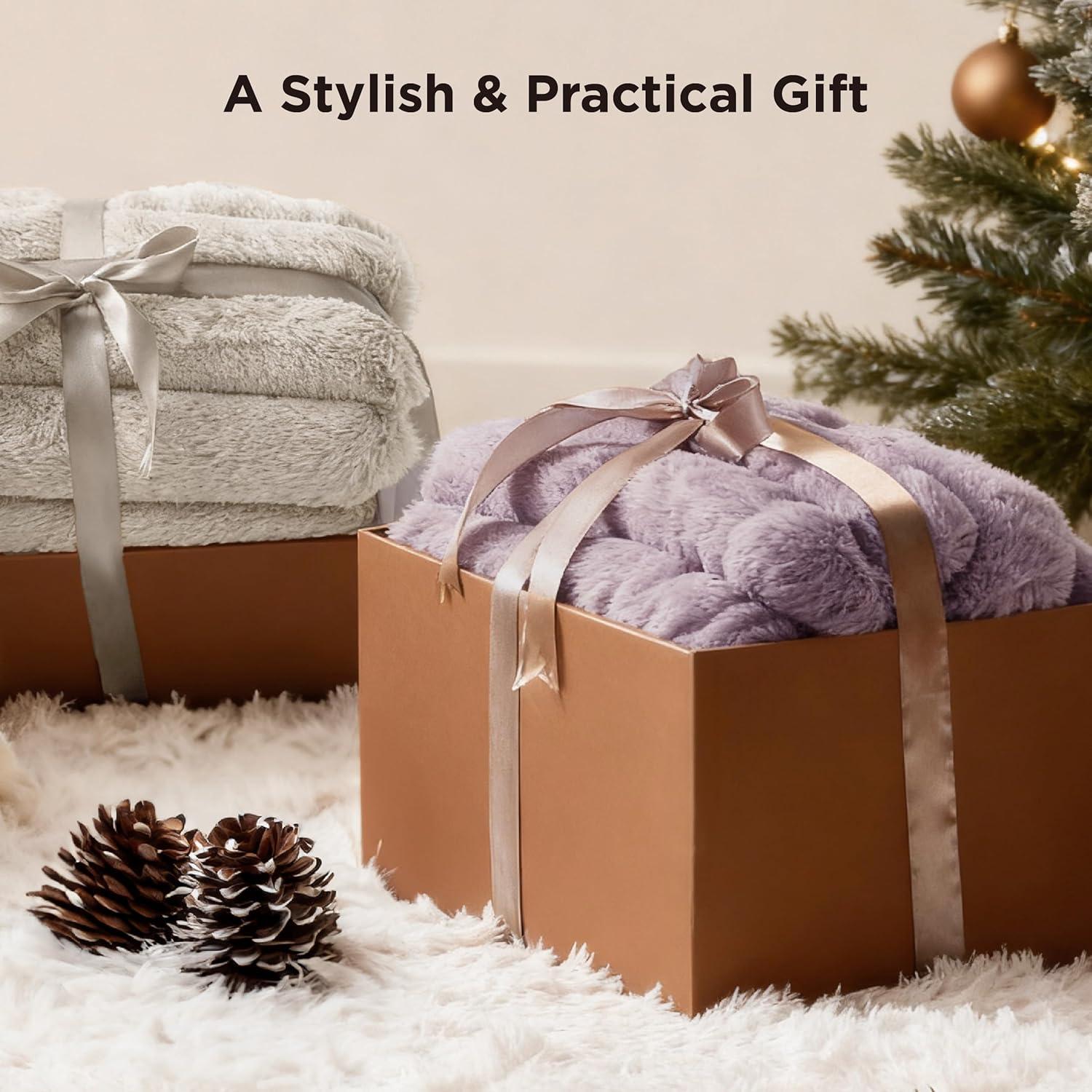 imageBedsure Faux Fur Throw Blanket GentleSoft amp Fluffy Fuzzy Luxury Christmas Blanket for Couch Sofa and Bed Thick and Warm for Winter Cozy Striped Decorative Gift for Women Grey 50x70 Inches04 Green