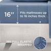 Bedsure Linen Sheets – Queen Sheet Set, Blend from Linen Cotton Bedsheets, Breathable, Durable and Anti-Pilling Sheets Queen Size Bed Set Up to 16 Inches, 4 Pieces, Khaki(07 – Blue)