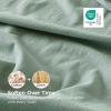 Bedsure Linen Sheets – Queen Sheet Set, Blend from Linen Cotton Bedsheets, Breathable, Durable and Anti-Pilling Sheets Queen Size Bed Set Up to 16 Inches, 4 Pieces, Khaki(03 – Sage Green)