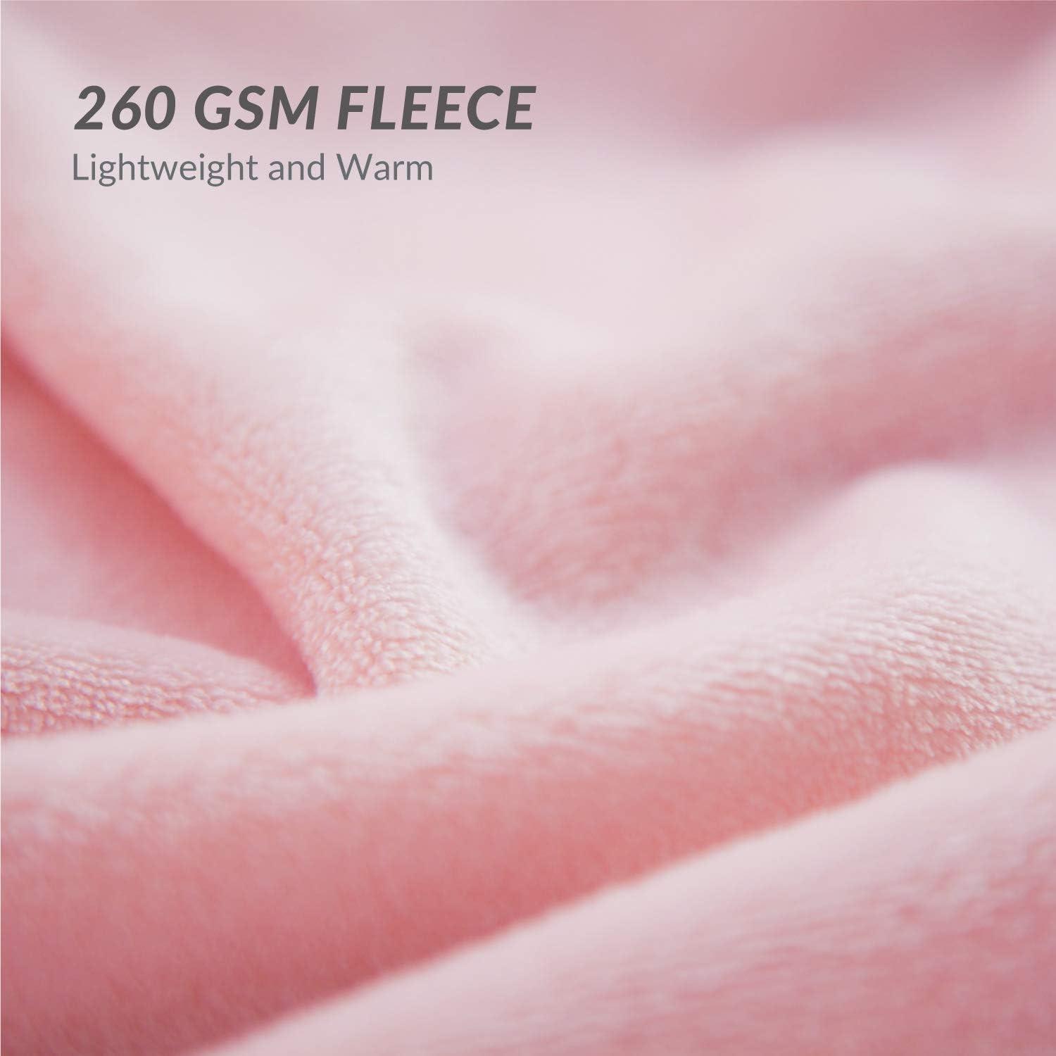 imageBedsure GentleSoft Fleece Bed Blankets Large Size Grey Soft Lightweight Fuzzy Cozy Luxury Oversized King Blanket Microfiber Room Home Decor Gifts for Women and Men 120x120 inches05 Pink