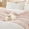 Bedsure Crystal Pink Fleece Blanket & Throw Pillow Covers Crystal Pink