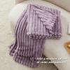 Bedsure Light Purple Fleece Blanket & Throw Pillow Covers Light Purple