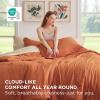 Bedsure Twin XL Comforter Set – Extra Long 5 Pieces Beige Twin XL Bedding Set for All Seasons, Boho Contrasting Design Bed in a Bag with Comforter, Sheets, Pillowcase & Sham(11 – Burnt Orange/Warm Sand)