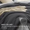 Bedsure Twin XL Comforter Set – Extra Long 5 Pieces Beige Twin XL Bedding Set for All Seasons, Boho Contrasting Design Bed in a Bag with Comforter, Sheets, Pillowcase & Sham(15 – Dark Grey/Grey)