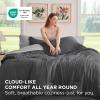 Bedsure Twin XL Comforter Set – Extra Long 5 Pieces Beige Twin XL Bedding Set for All Seasons, Boho Contrasting Design Bed in a Bag with Comforter, Sheets, Pillowcase & Sham(15 – Dark Grey/Grey)