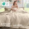 Bedsure Twin XL Comforter Set – Extra Long 5 Pieces Beige Twin XL Bedding Set for All Seasons, Boho Contrasting Design Bed in a Bag with Comforter, Sheets, Pillowcase & Sham(16 – Light Beige/Khaki)