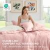 Bedsure Twin XL Comforter Set – Extra Long 5 Pieces Beige Twin XL Bedding Set for All Seasons, Boho Contrasting Design Bed in a Bag with Comforter, Sheets, Pillowcase & Sham(14 – Light Pink/Ivory)