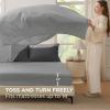 Bedsure Twin XL Comforter Set – Extra Long 5 Pieces Beige Twin XL Bedding Set for All Seasons, Boho Contrasting Design Bed in a Bag with Comforter, Sheets, Pillowcase & Sham(15 – Dark Grey/Grey)