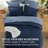 Bedsure Twin XL Comforter Set – Extra Long 5 Pieces Black Twin XL Bedding Set for All Seasons, Boho Contrasting Design Bed in a Bag with Comforter, Sheets, Pillowcase & Sham(05 – Navy Blue/Ashley Blue)