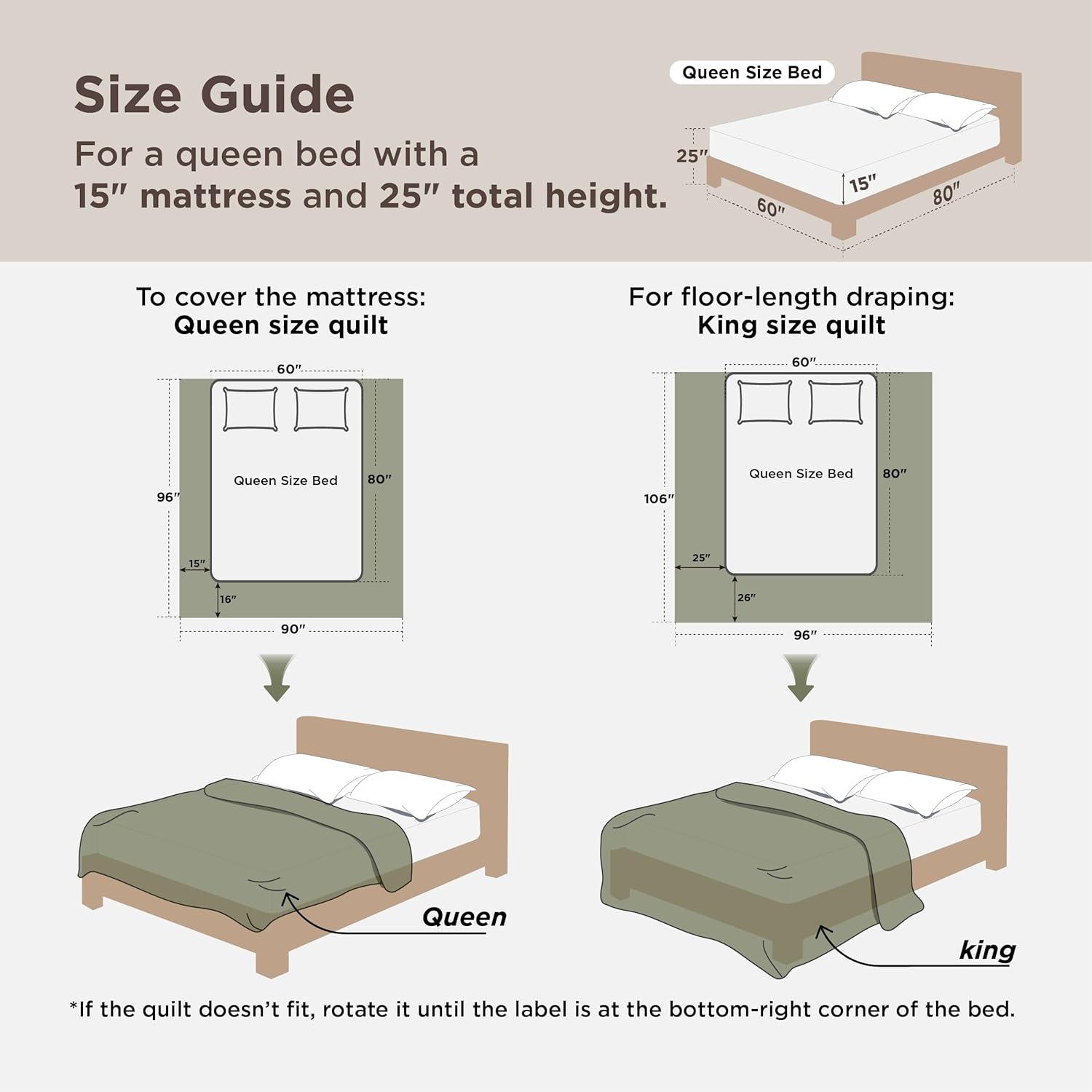 imageBedsure 100 Cotton Quilt Set Queen Size Bedspread Lightweight Soft Bed Coverlet PureWoven 3Piece Cozy Stitching Comforter with 2 Pillow Shams in Embroidery Clover Pattern 90x96 inches White05 Olive Green Four Leaf Clover