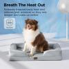 Bedsure L Plus Cooling Dog Bed for Large Dogs – Orthopedic Dog Cat Cooling Bed Washable, Big Comfort Dogs Couch Sofa with Waterproof Removable Cover, Pet Bed with Nonskid Bottom, Cooling Blue, 38″(Cooling Grey)