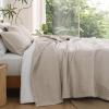 Bedsure Navy Quilts Queen Size – Queen Quilt Bedding Set Bedspread Coverlet, Lightweight Neutral Striped Bedding, 3-Piece Set with 90″x96″ Coverlet & 2 Pillow Shams, All-Season Soft Microfiber(01 – Light Beige (Solid Border))