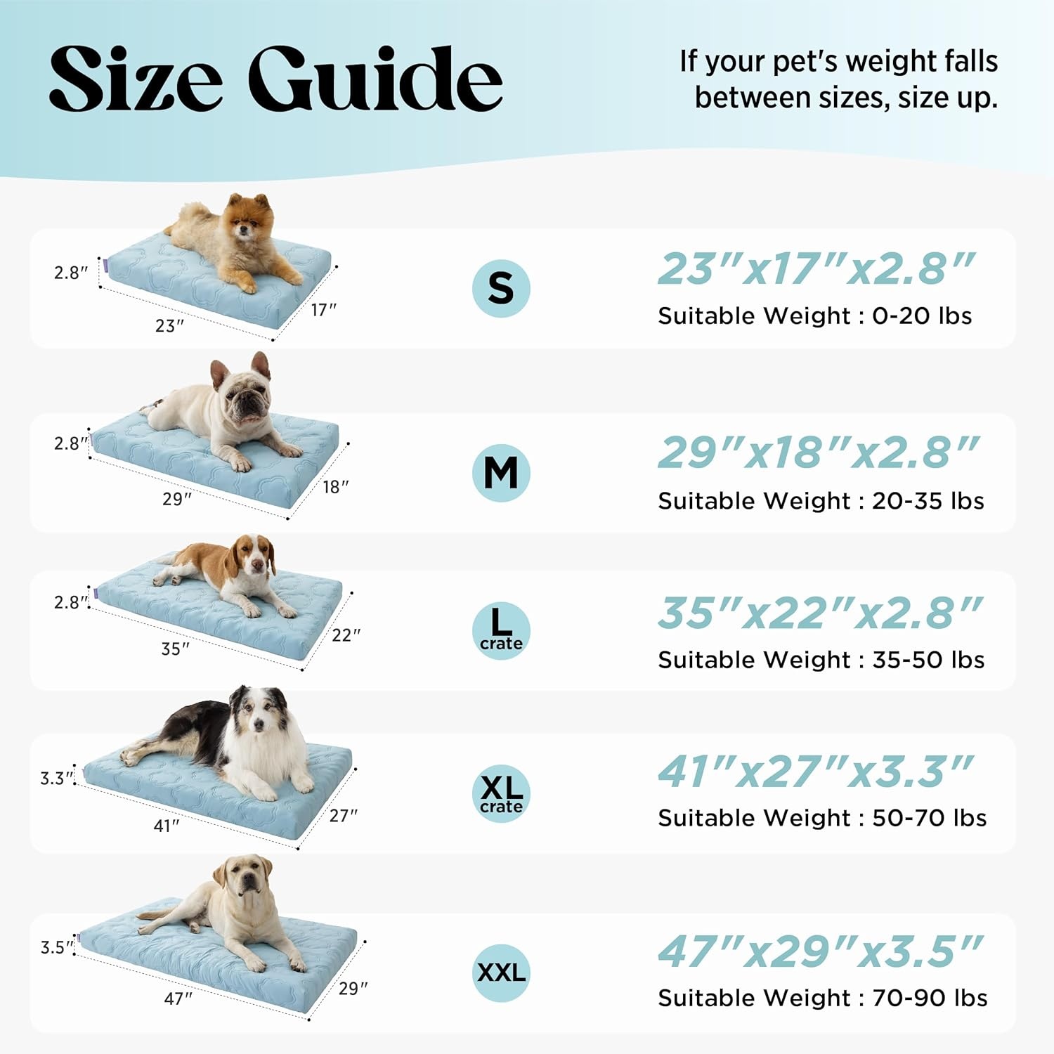 imageLE SURE Cooling Dog Beds Large Sized Dog QMaxgt05 Cooling Mat with Removable Washable Cover Breathable Orthopedic Egg Crate Foam NonSlip Summer Pad for ActiveSeniorLongHaired Pets 35x22 InchCooling Gray