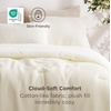 Bedsure Oliver Green Queen Bedding Comforter Set, Waffle Breathable Bedding Set, All Season Comforter with 3 Pieces, 1 Waffle Weave Comforter (90″x90″) and 2 Pillowcases (20″x26″)(Cream)
