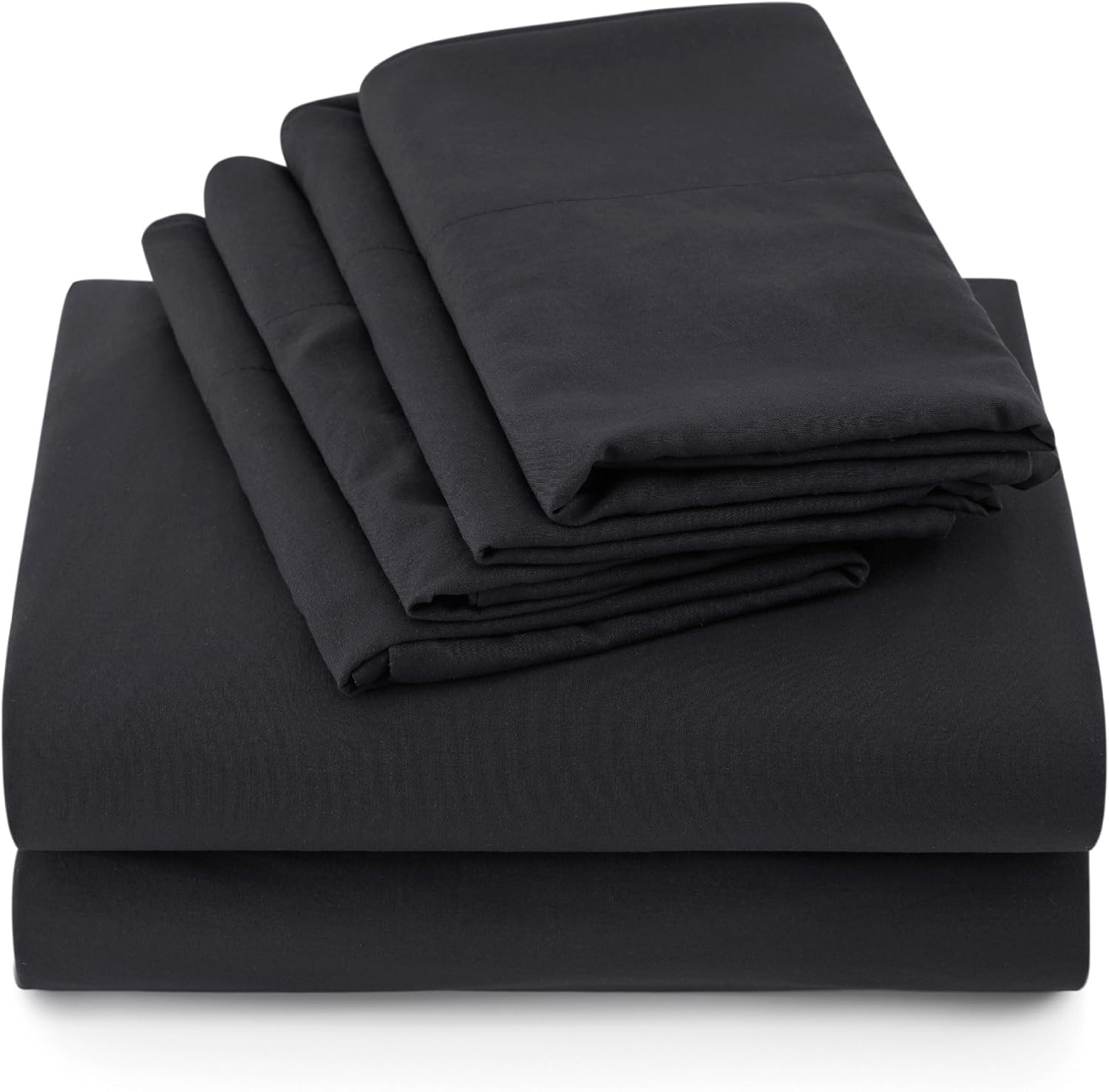 image:imageBedsure Deep Pocket Twin Sheets 4 Piece Prewashed UltraSoft Twin Sheets Set Fits Mattresses Up to 18 Inches Thick Breathable amp Secure Fit Hotel Luxury Bedding Olive GreenBlack