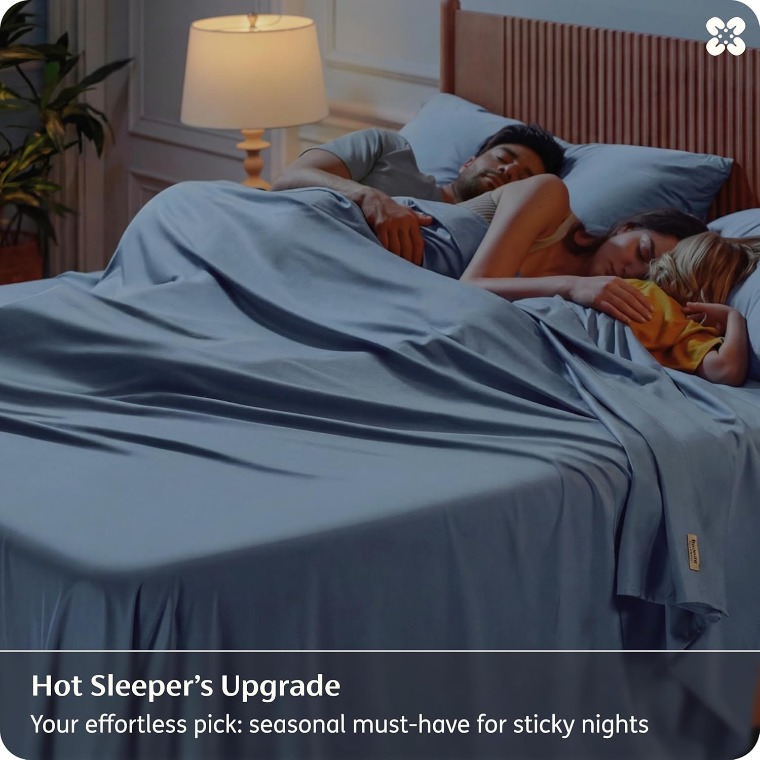 image:imageBedsure Queen Sheet Set Rayon Derived from Bamboo Cooling Sheets PureWoven Breathable amp Soft Deep Pocket Up to 16 Inches Hotel Luxury Silky Bedding for Hot Sleepers Coffee05 Dusty Blue