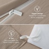 Bedsure Duvet Cover Queen Size with Fitted Sheet – 4 Pieces Prewashed Polyester Soft Bedding Set, Includes 1 Duvet Cover 90″x90″ with Zipper Closure, 2 Pillow Shams, 1 Fitted Sheet, Bright White(02 – Light Brown (No Comforter))