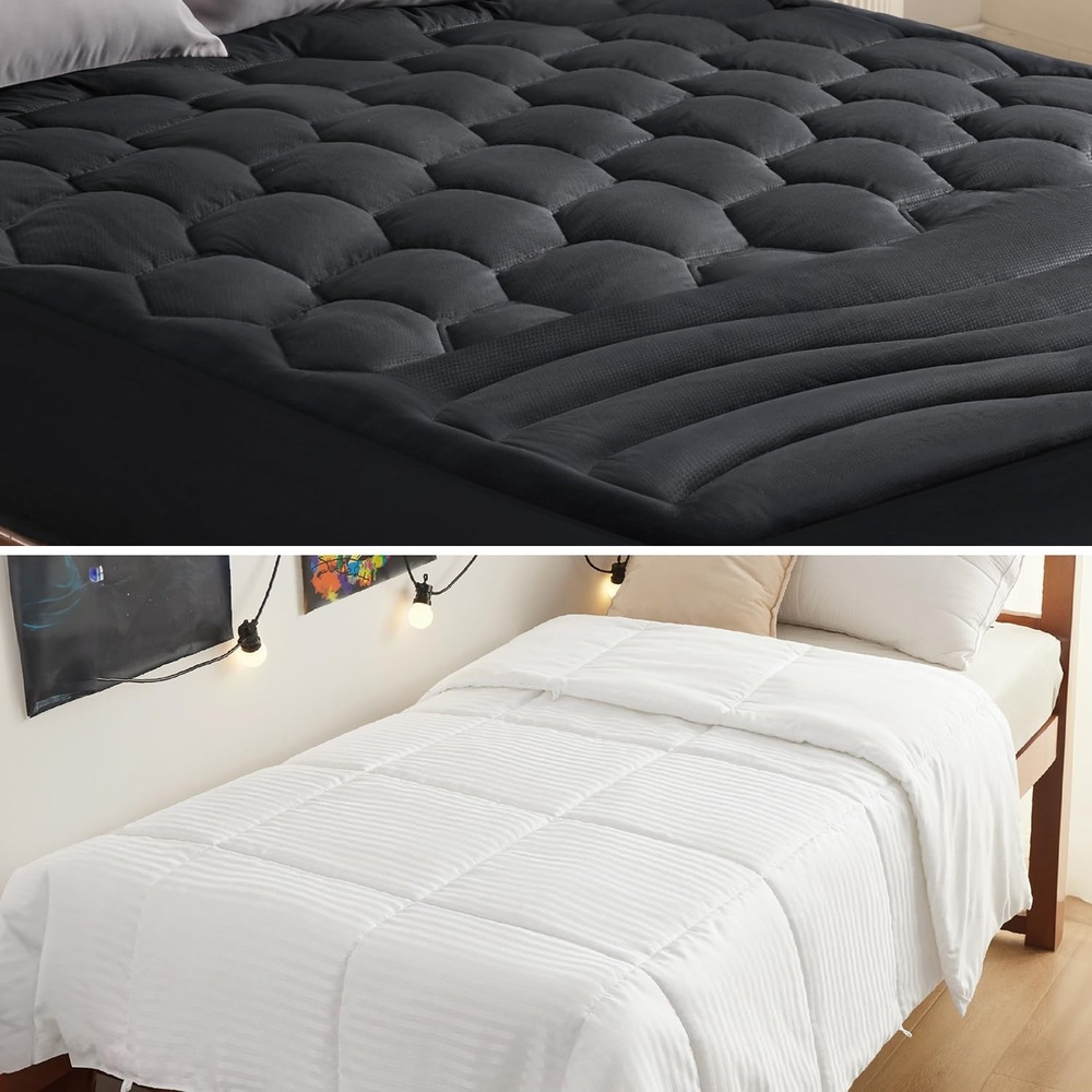 image:imageon Twin XL Mattress Pad Bundle Twin XL Comforter