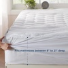 Bedsure White Queen Size Mattress Pad Bundle Queen Sheet Set Grey