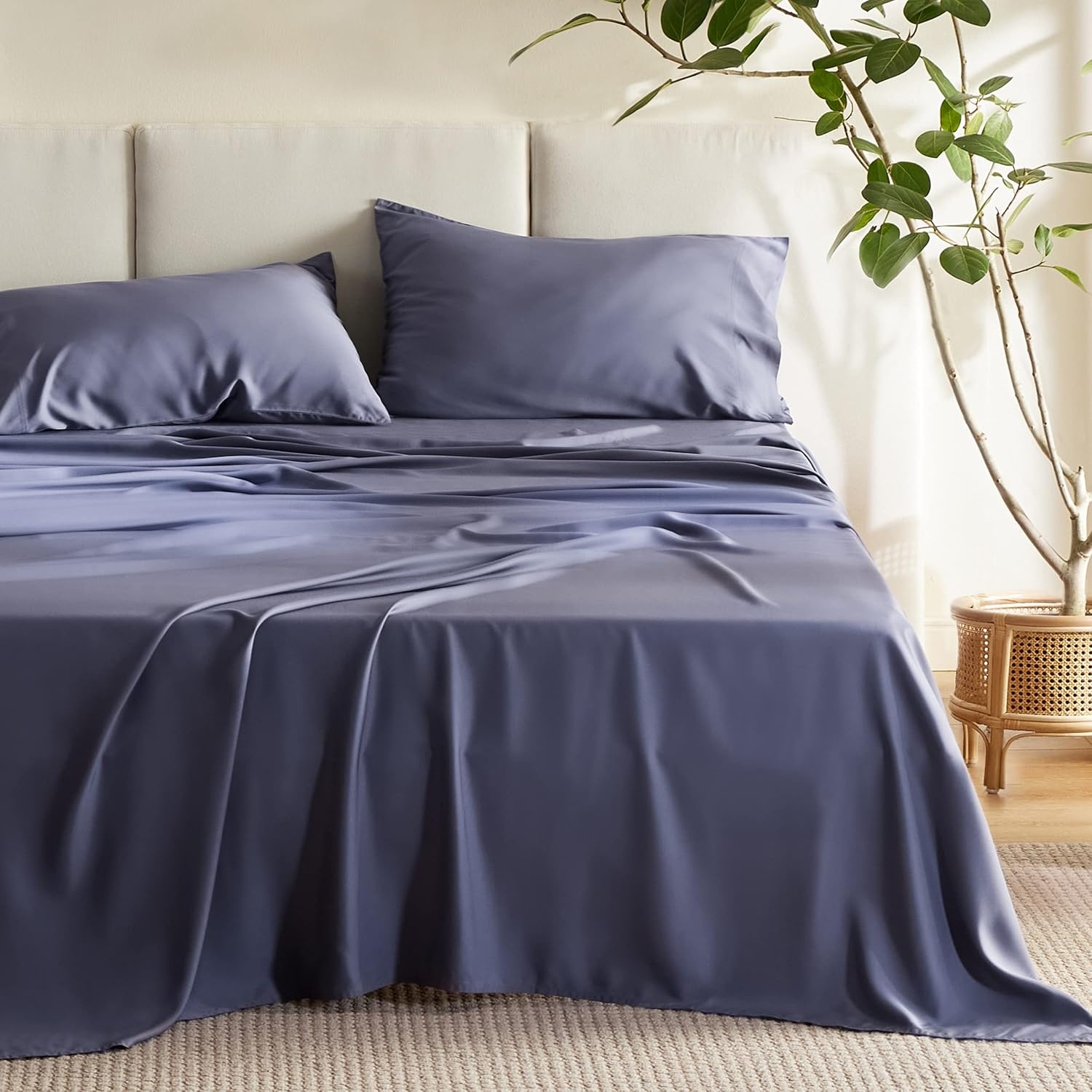 image:imageBedsure Cooling Queen Sheets Set Bundle Linen Cotton Duvet Cover