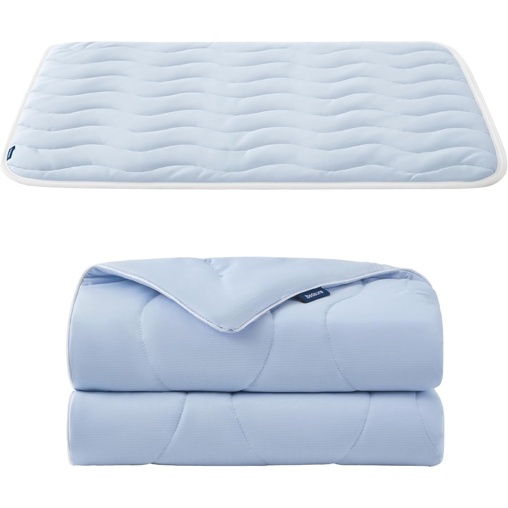 image:imageBedsure Cooling Mat41x28 amp Blanket 40x50 for Dogs Blue