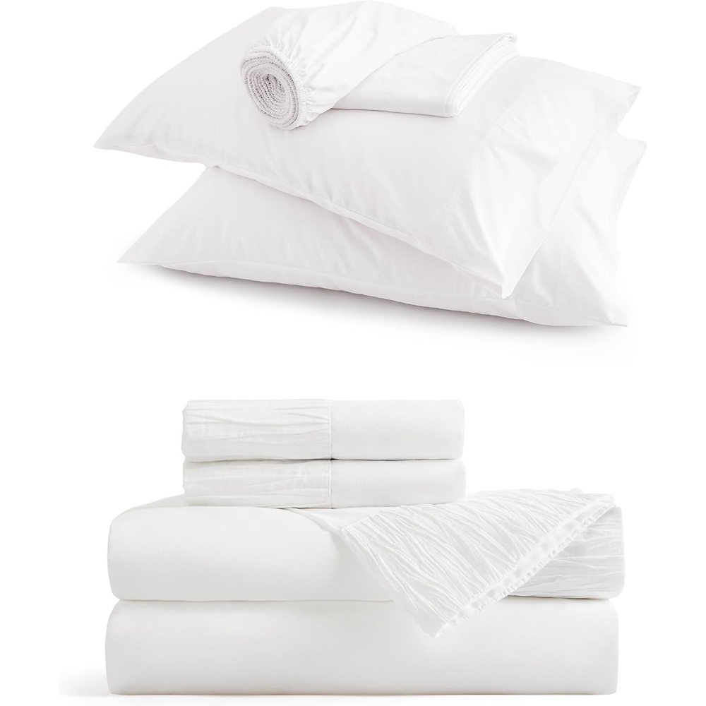 image:imageBedsure Cooling Sheets Full Size Bundle Full Size Sheets White