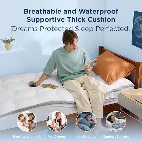 image:imageBedsure Get Free 1 Twin XL Sheets When You purches 1pcs Twin XL Mattress Topper